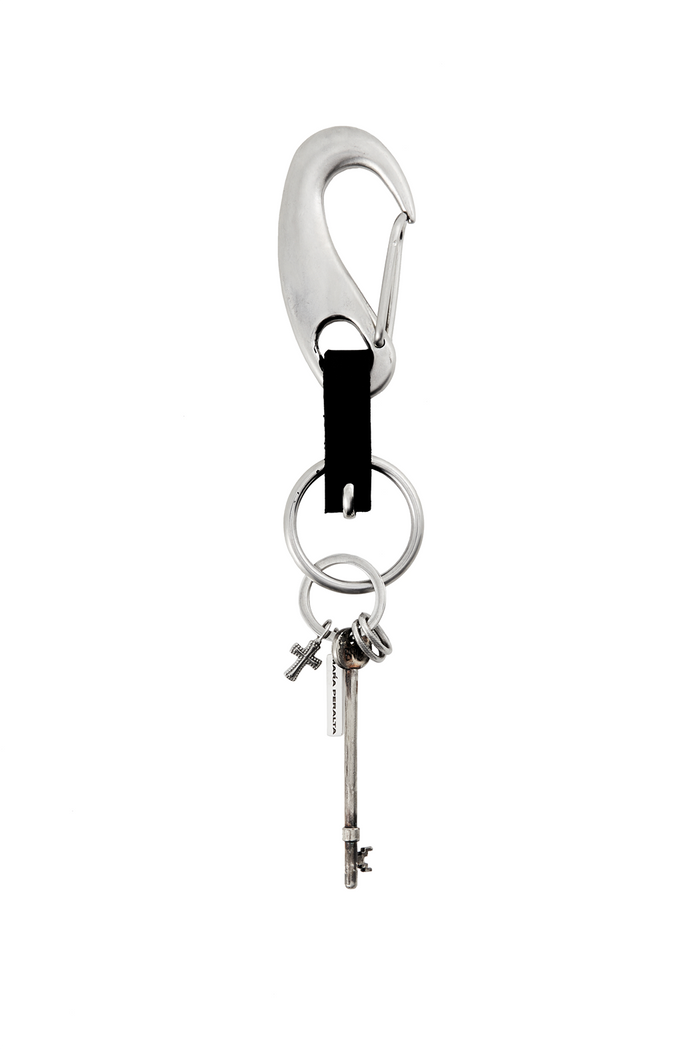 Utility Keychain With Leather Loop