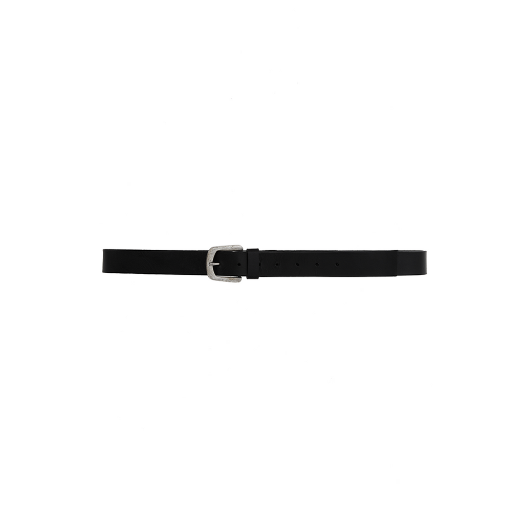 Matte Buckle Leather Belt