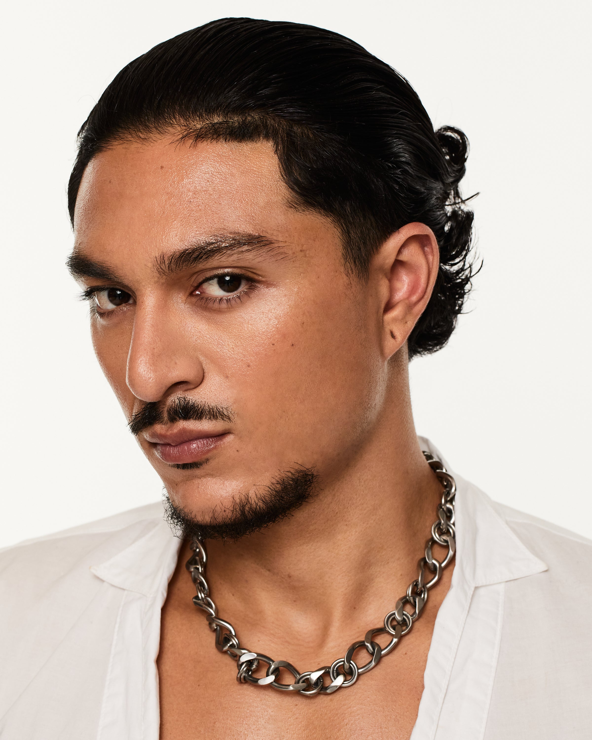 XL Curb Figoro Chain Necklace | Steel Necklace | Maŕa Peralta Studio