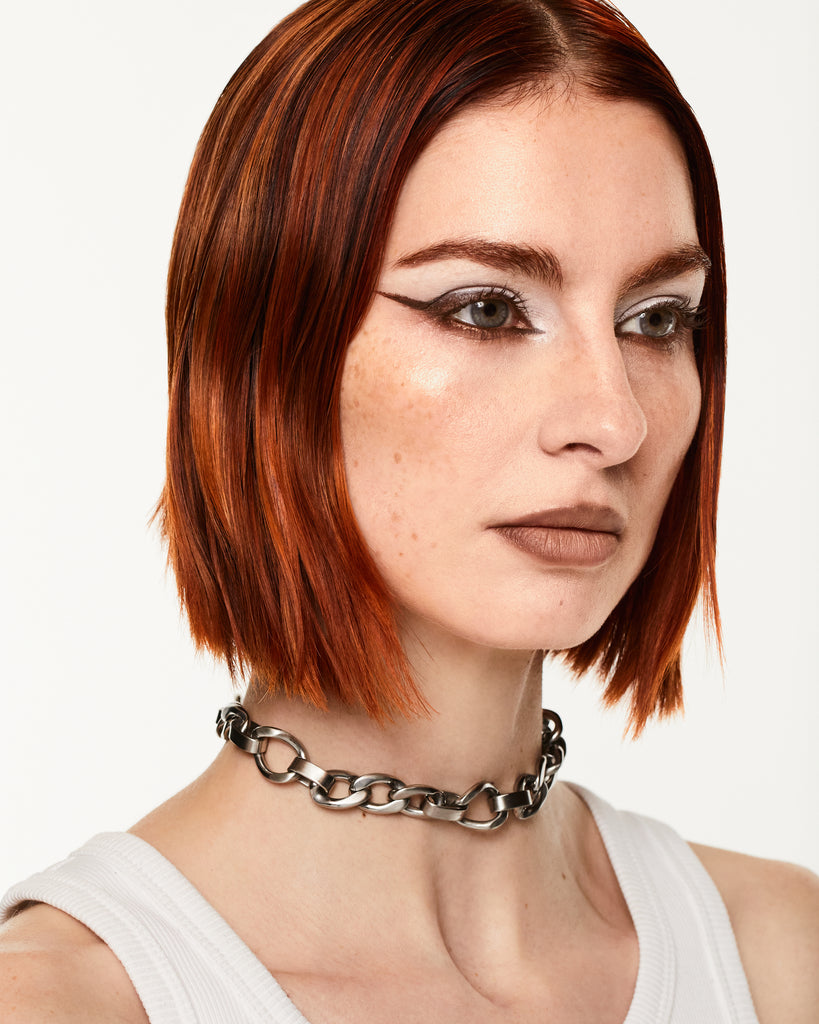 Figaro Choker - Silver Chain link Necklace