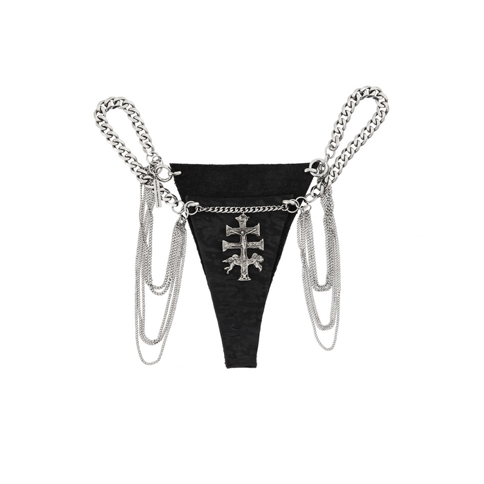 Leather Cross Bottom
