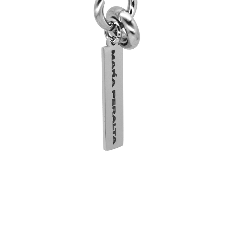 MPS Tag Earring | Stainless Steel Earring | Maŕa Peralta Studio