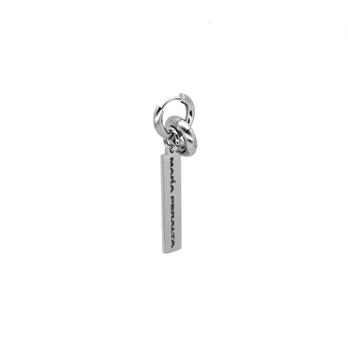 MPS Tag Earring | Stainless Steel Earring | Maŕa Peralta Studio