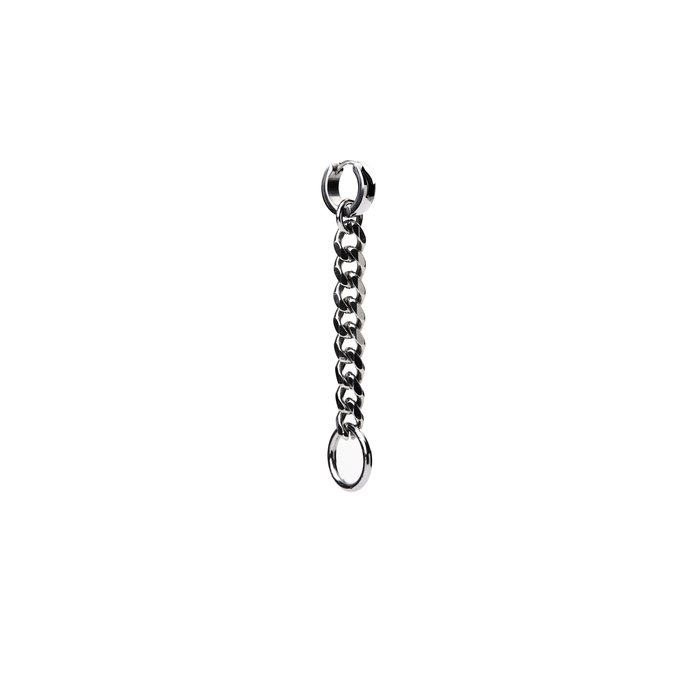 Curb Chain Earring | Gauged Curb Chain Earring | Maŕa Peralta Studio