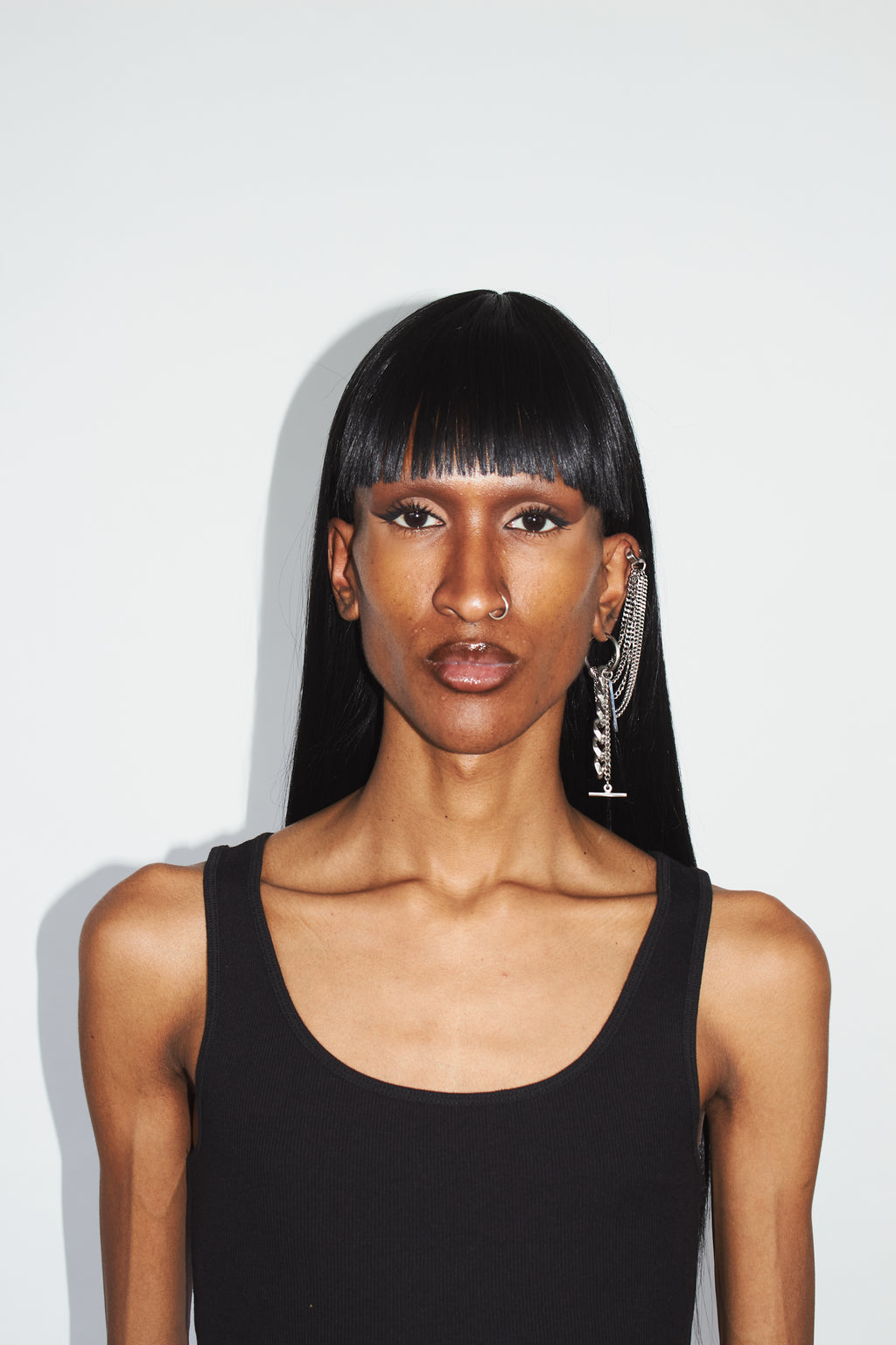 Curb Chain Earring with Ear Cuff