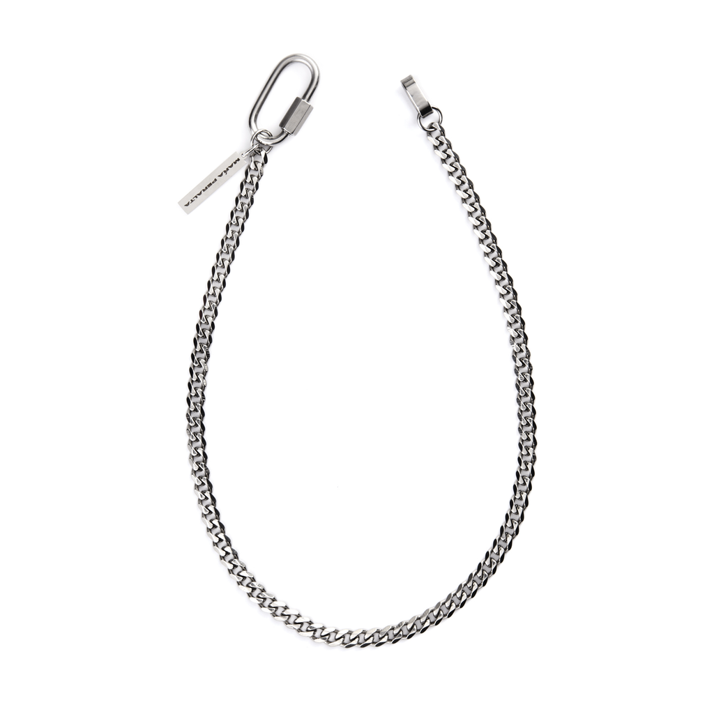 Screw Lock Necklace | Curb Chain Link Necklace | Maŕa Peralta Studio