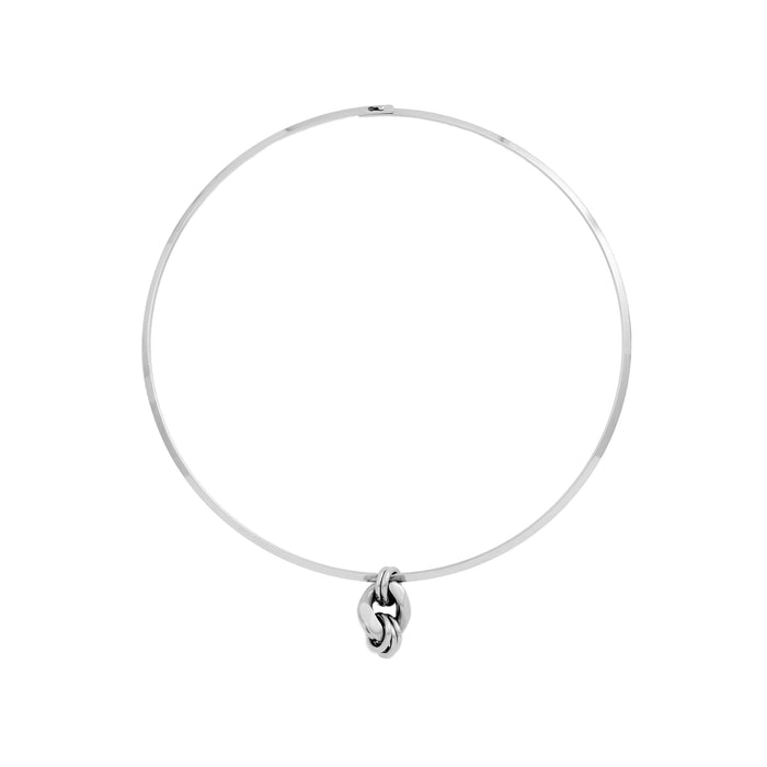 Steel Bar Choker Necklace | Chain Pendant Choker |Maŕa Peralta Studio