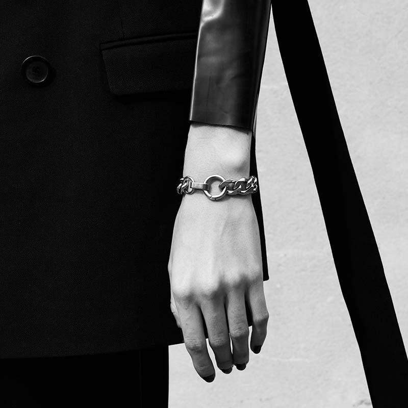 Silver Curb Chain Bracelet | Curb Chain Bracelet |Maŕa Peralta Studio
