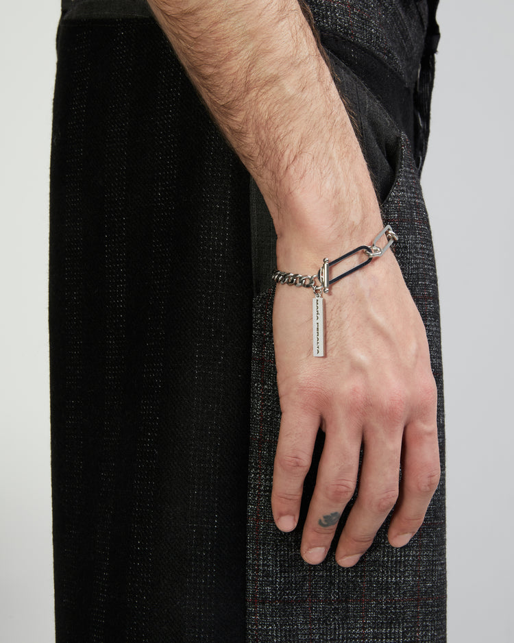 Curb Chain T-Bone Bracelet |Chain T-Bone Bracelet|Maŕa Peralta Studio