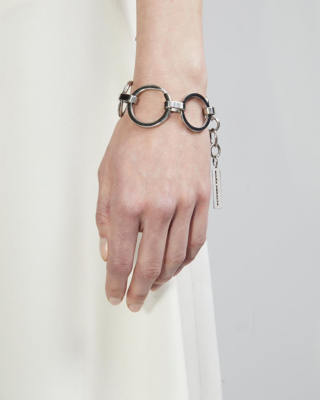 Split Key Ring Bracelet | Gauged Link Bracelet | Maŕa Peralta Studio