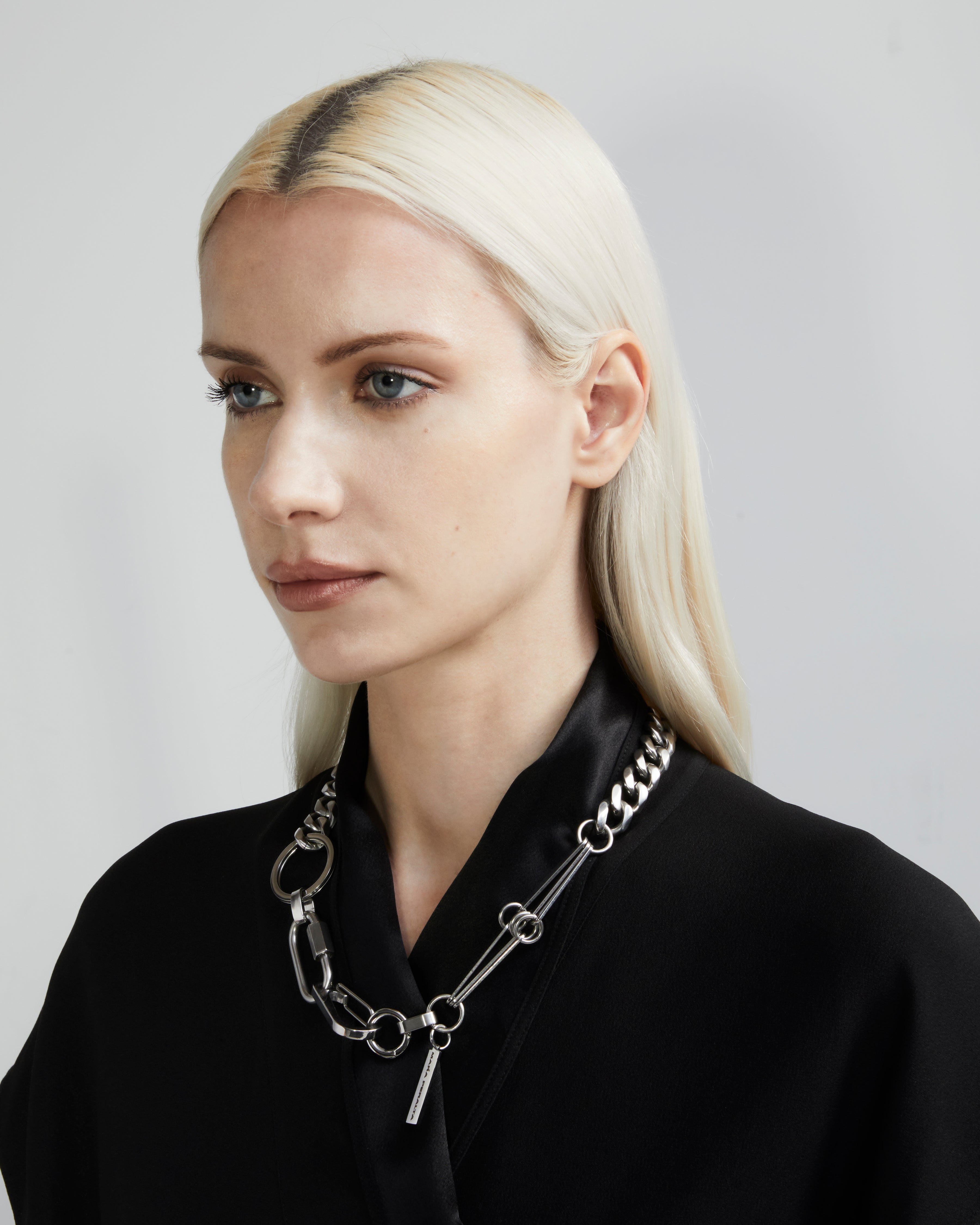 Silver Curb Chain Necklace | Curb Chain Necklace |Maŕa Peralta Studio