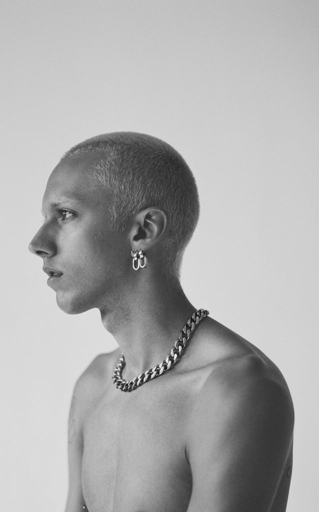 Link Gauged Earring | Link Stainless Earrings | Maŕa Peralta Studio
