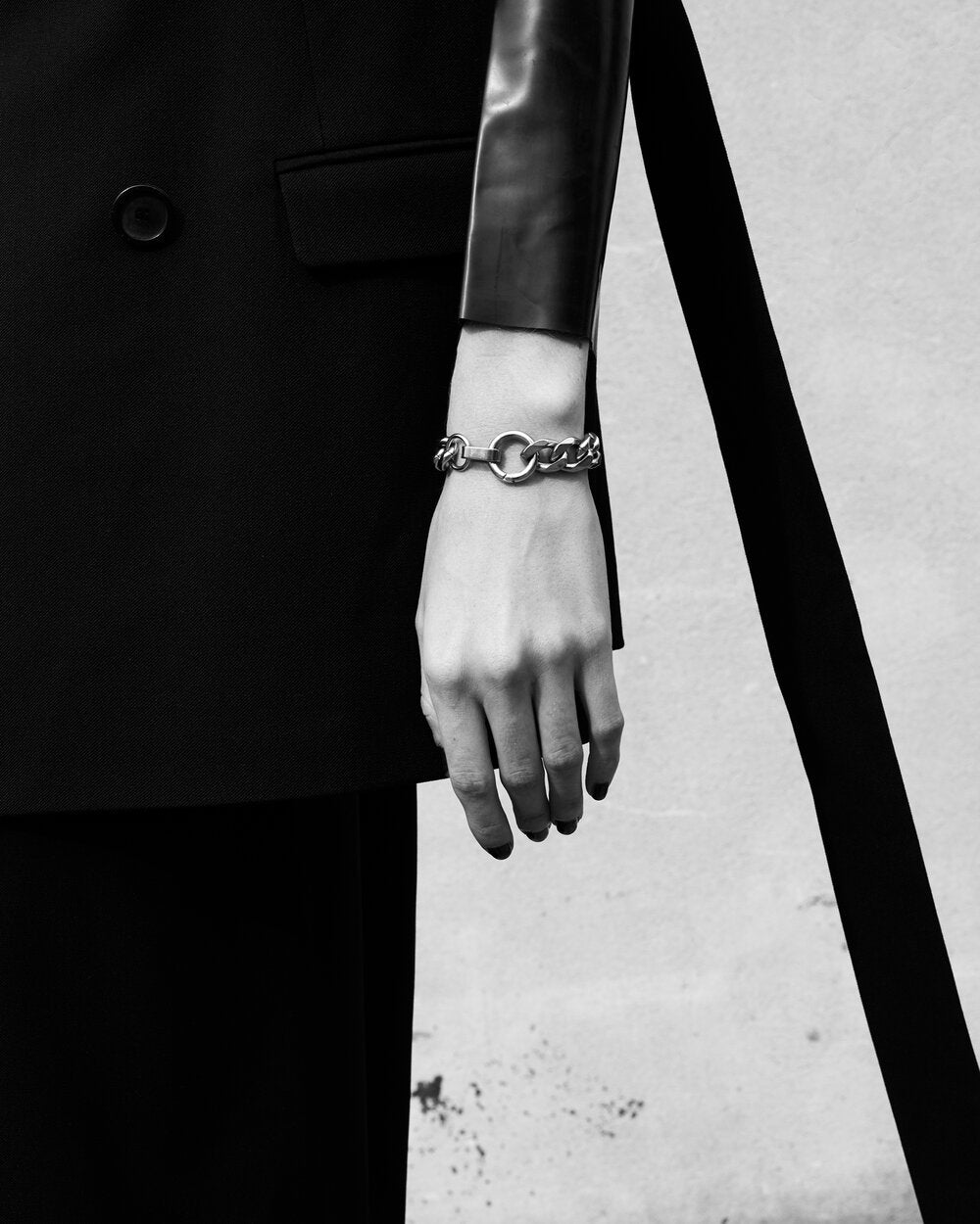 Silver Curb Chain Bracelet | Curb Chain Bracelet |Maŕa Peralta Studio