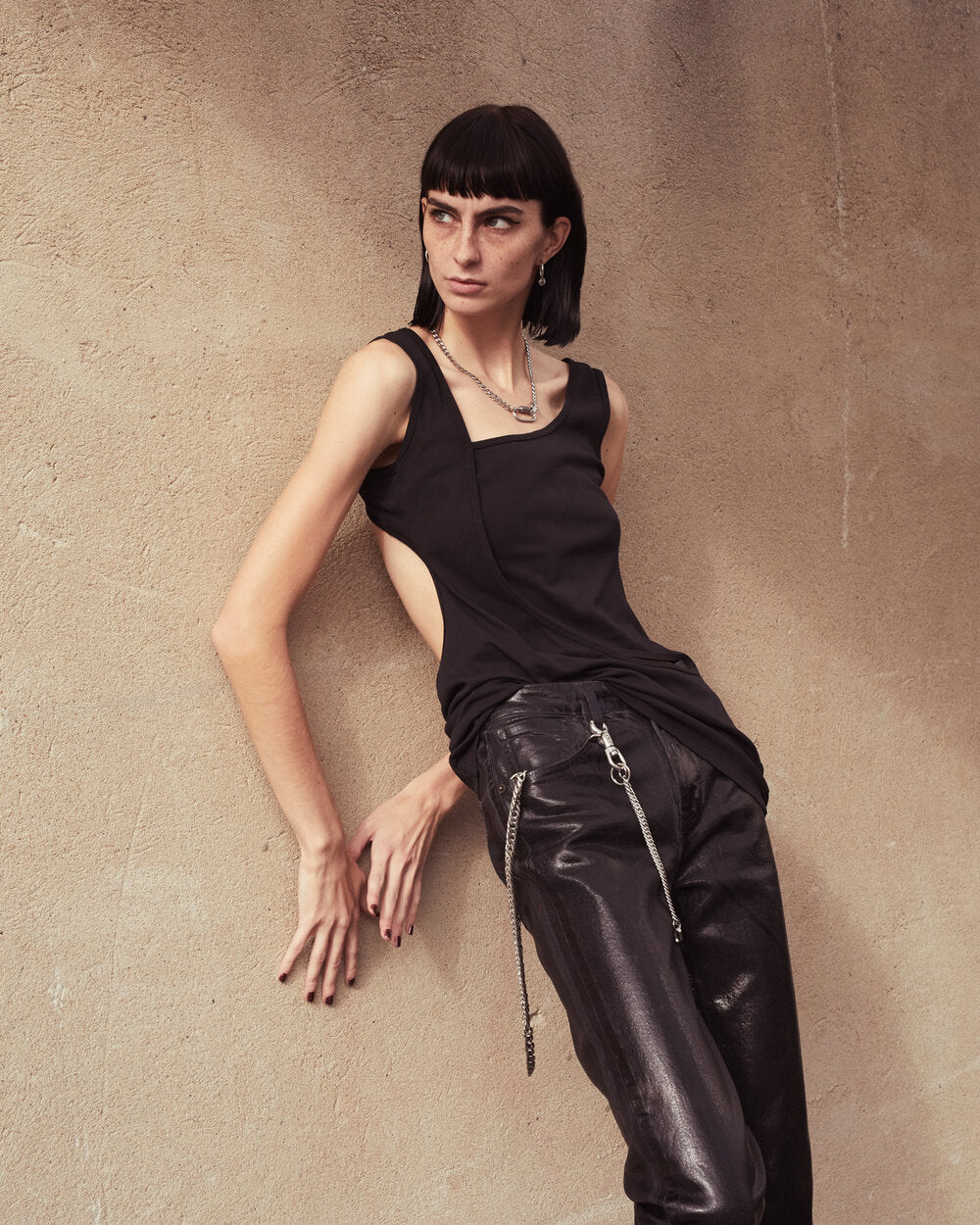 Screw Lock Necklace | Curb Chain Link Necklace | Maŕa Peralta Studio