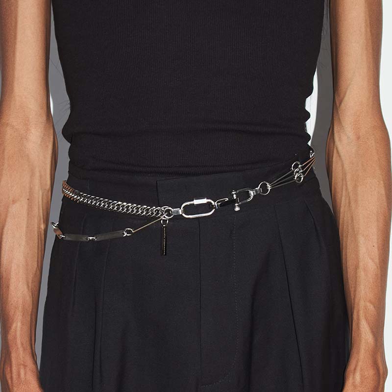 Custom Cuban Link Utility Belt |Plate Dangle Belt|Maŕa Peralta Studio