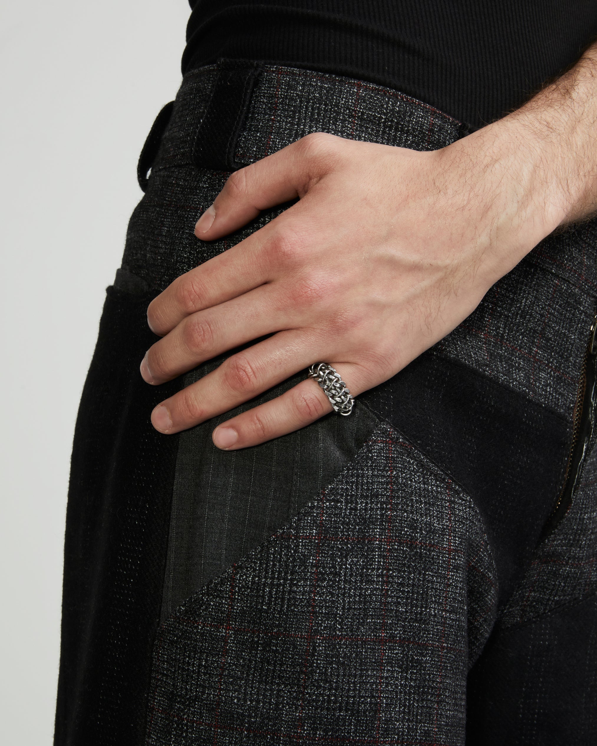 Xs Stacked Chainmail Ring