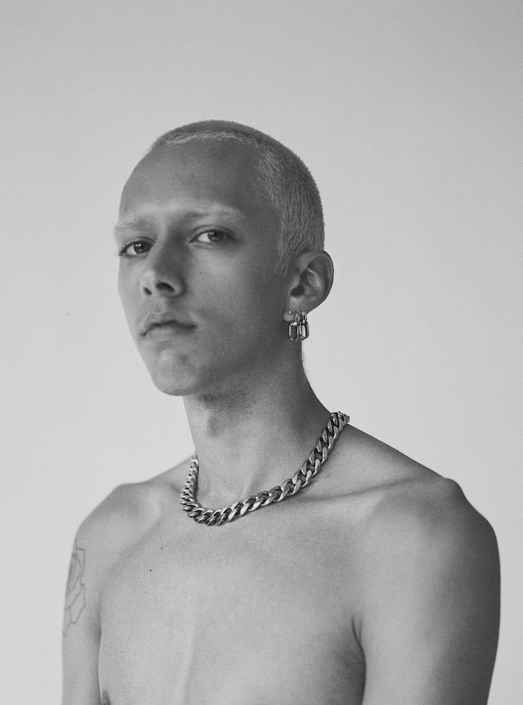 Link Gauged Earring | Link Stainless Earrings | Maŕa Peralta Studio