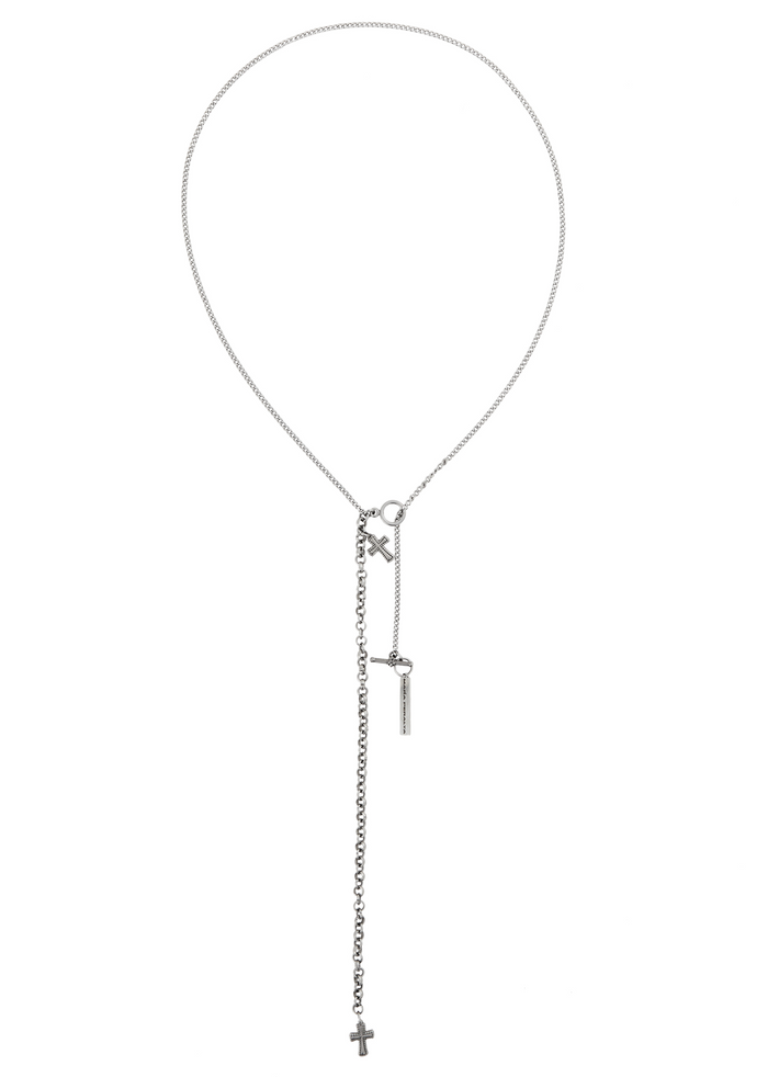 LARIAT CROSS NECKLACE