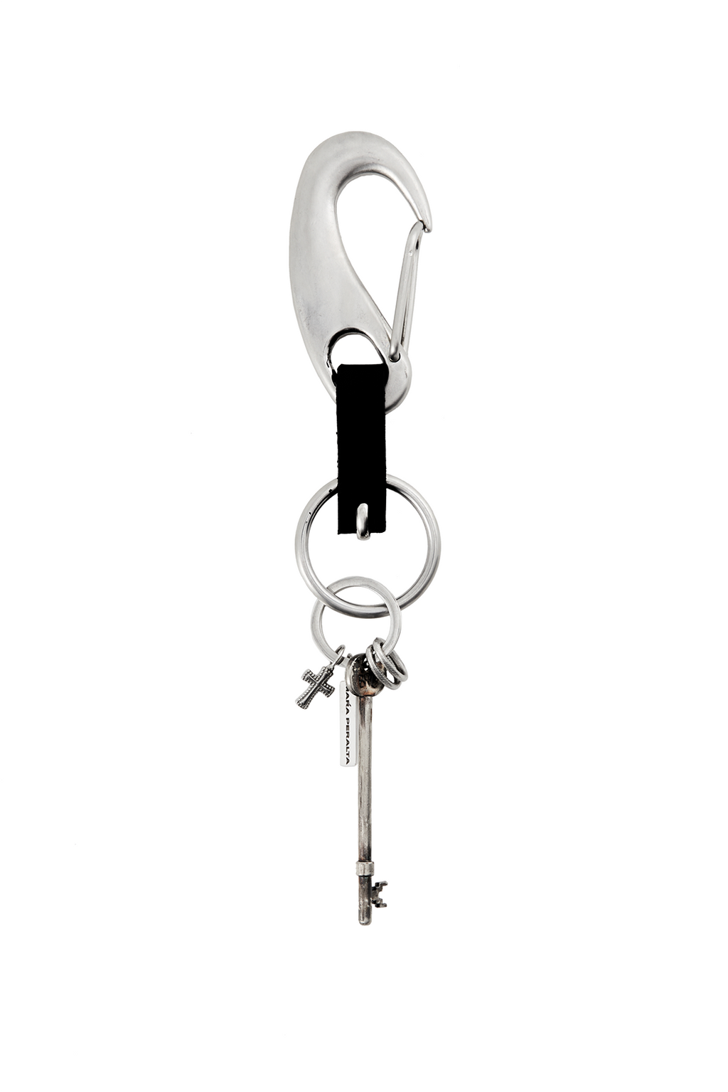 Utility Keychain With Leather Loop