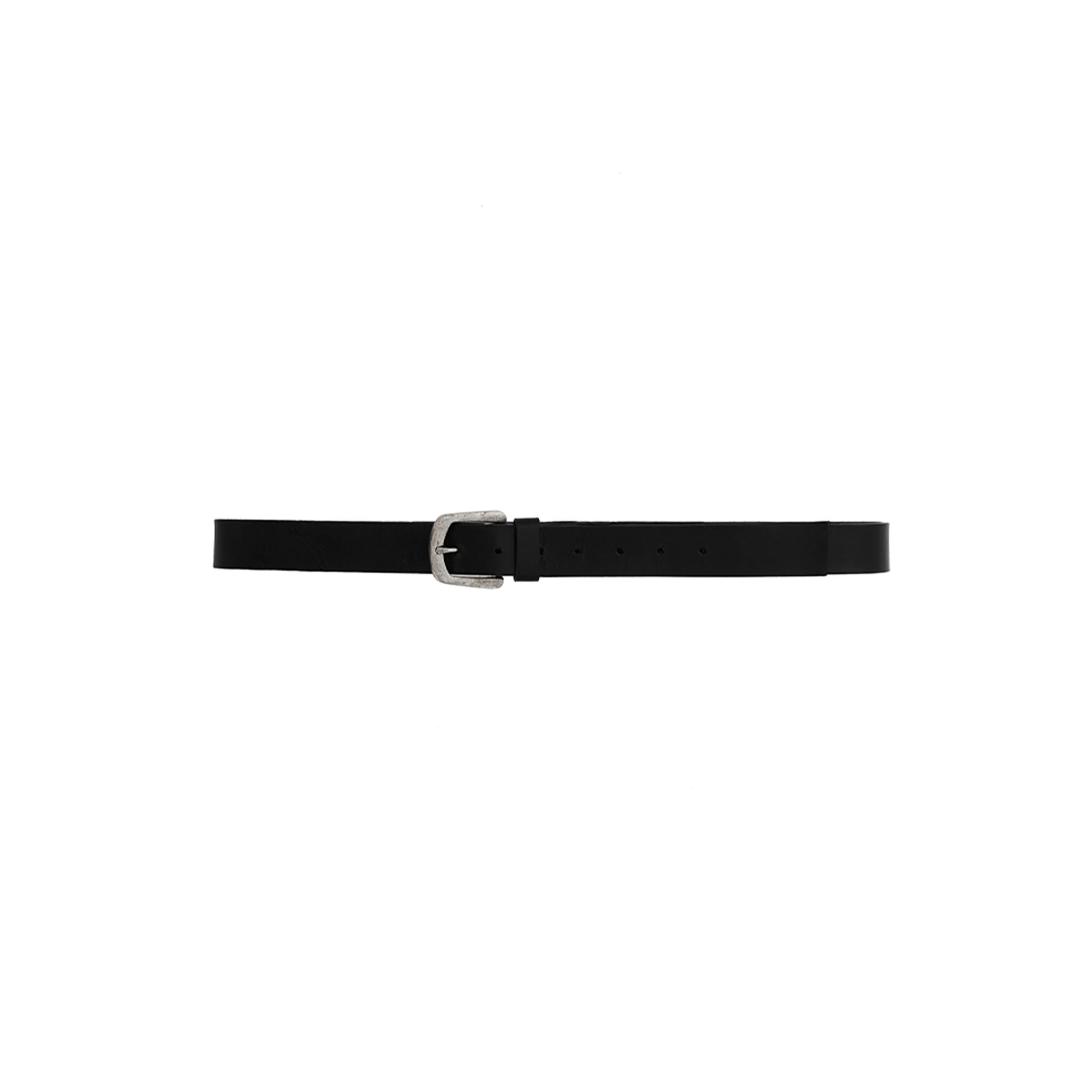 Matte Buckle Leather Belt