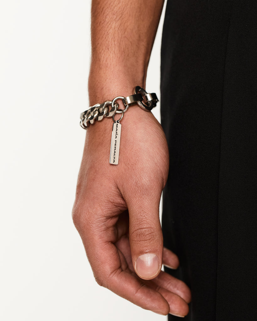 XL Curb Chain Link Bracelet | Men Chain Bracelet |Maŕa Peralta Studio