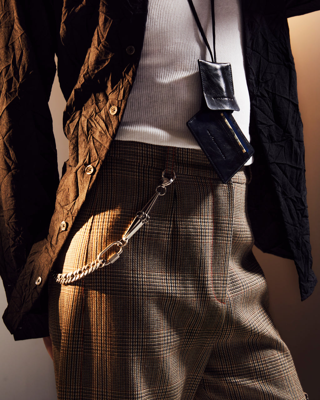 Leather Wallet With Chain | Leather Card Holder | Maŕa Peralta Studio