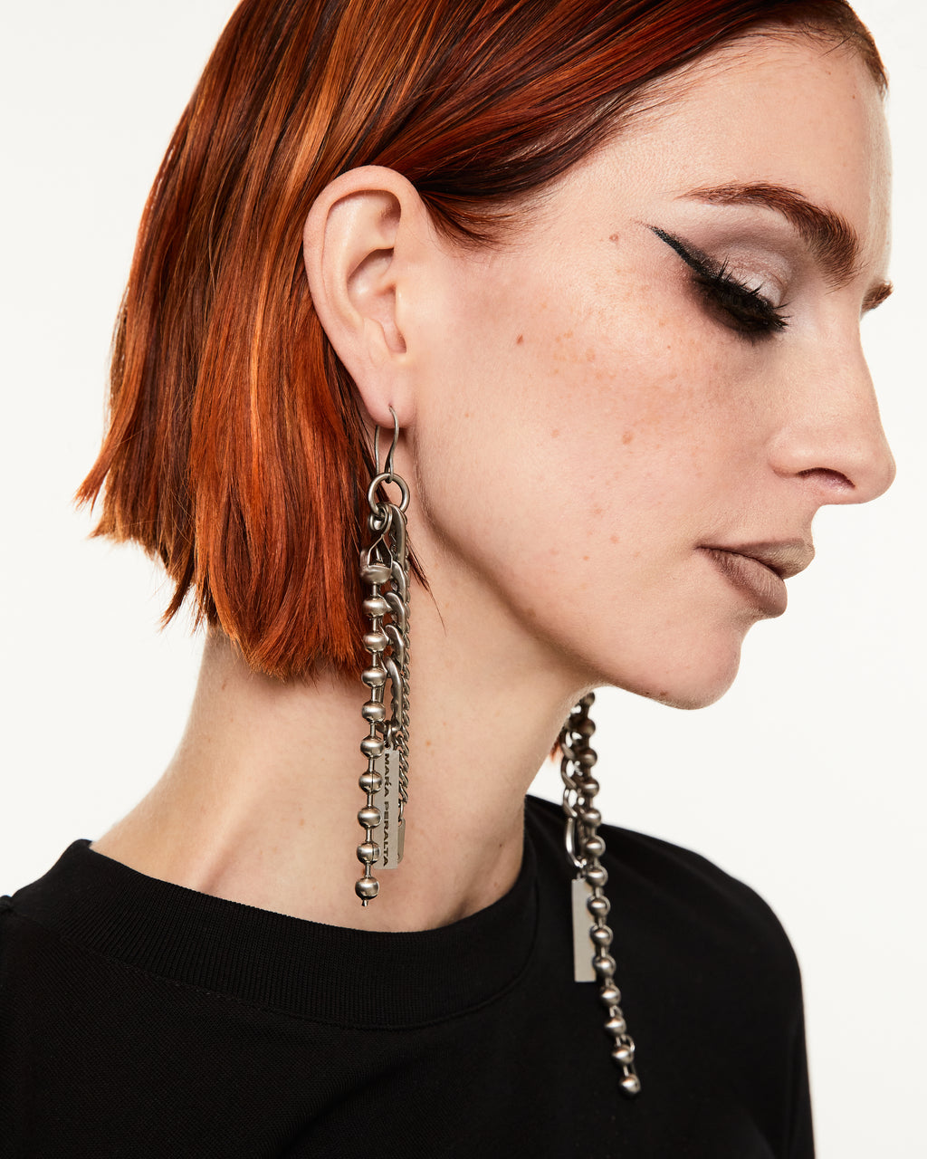 Ball Chain + Link Hook Earring