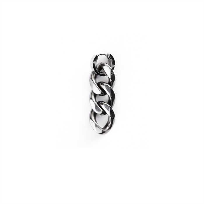 Silver Chain Link Earrings | Chain Link Earrings |Maŕa Peralta Studio