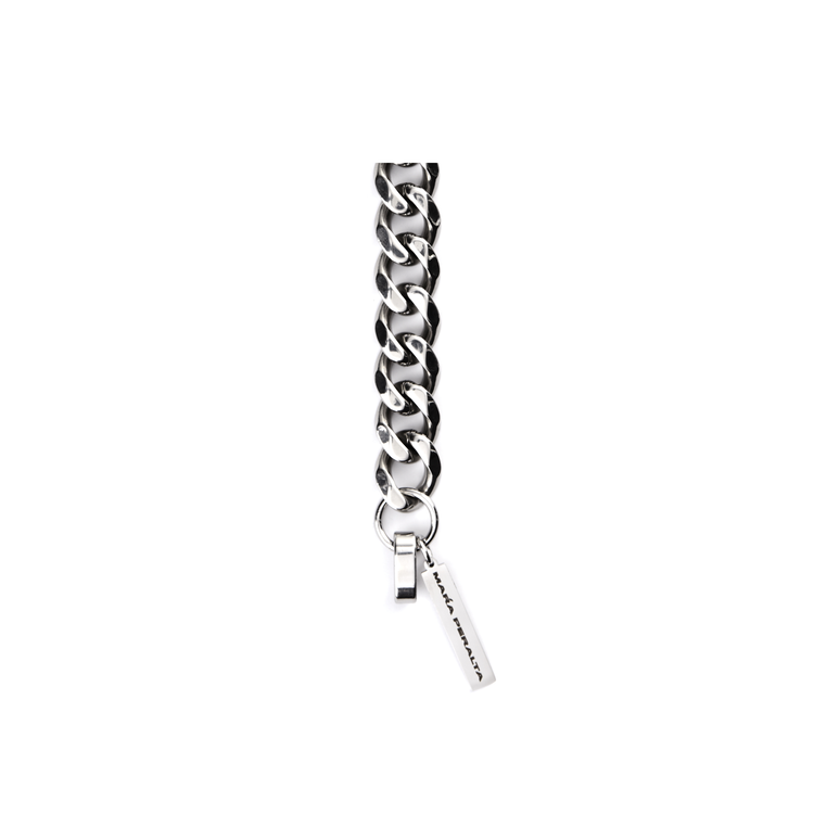 Silver Curb Chain Bracelet | Curb Chain Bracelet |Maŕa Peralta Studio