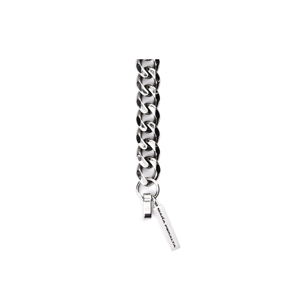Silver Curb Chain Bracelet | Curb Chain Bracelet |Maŕa Peralta Studio