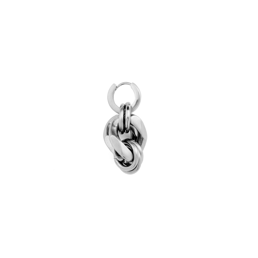 Curb Chain Pendant Earring | Curb Pendant Earring|Maŕa Peralta Studio