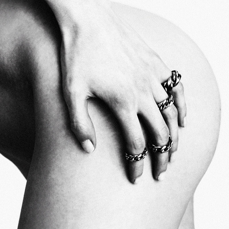 Curb Chain Ring | Chunky Curb Chain Ring | Maŕa Peralta Studio