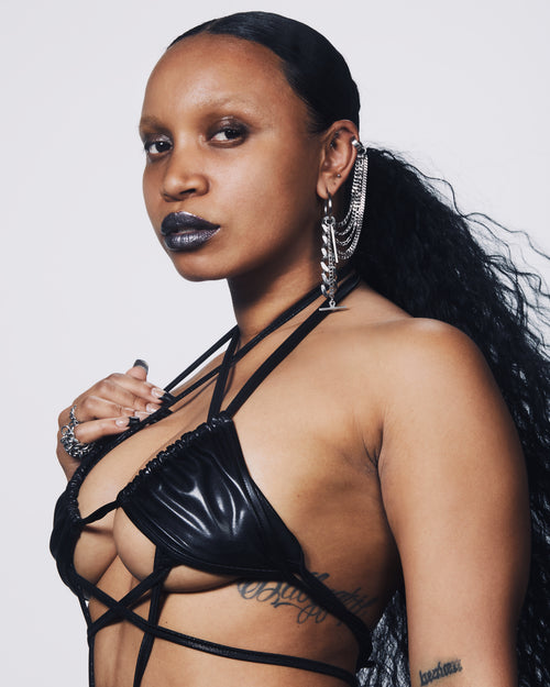 Cuban Choker Link Earring | Cuban Chain Earring | Maŕa Peralta Studio