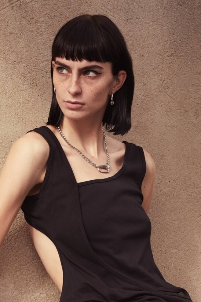 Screw Lock Necklace | Curb Chain Link Necklace | Maŕa Peralta Studio